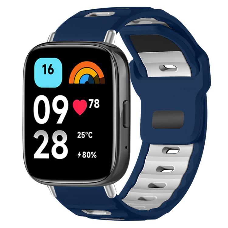xDfind Flat-head Dual-color Silicone Watch Band, For Xiaomi Band 10 Pro / 9 Pro / Redmi Watch 6, For Redmi Watch 3 Active / Watch 3 Lite, For Redmi Watch 3