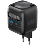 Chargeur de voyage Havit UC252 65W 3 en 1 GaN avec câble rétractable Type-C, UC252 (prise EU), UC252 (prise US)