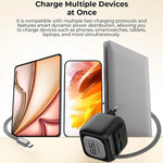 Chargeur de voyage Havit UC252 65W 3 en 1 GaN avec câble rétractable Type-C, UC252 (prise EU), UC252 (prise US)