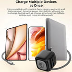 Chargeur de voyage Havit UC253 65W 3 en 1 GaN avec câble rétractable Type-C, UC253 (prise EU)