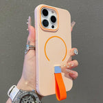 Coque de téléphone magnétique en TPU effet peau avec sangle en silicone, pour iPhone 13, pour iPhone 12 / 12 Pro, pour iPhone 12 Pro Max, pour iPhone 11 Pro Max, pour iPhone 11, pour iPhone 11 Pro