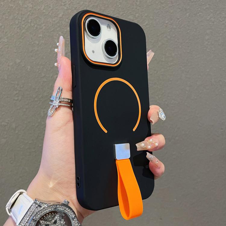 Coque de téléphone magnétique en TPU effet peau avec sangle en silicone, pour iPhone 13, pour iPhone 12 / 12 Pro, pour iPhone 12 Pro Max, pour iPhone 11 Pro Max, pour iPhone 11, pour iPhone 11 Pro