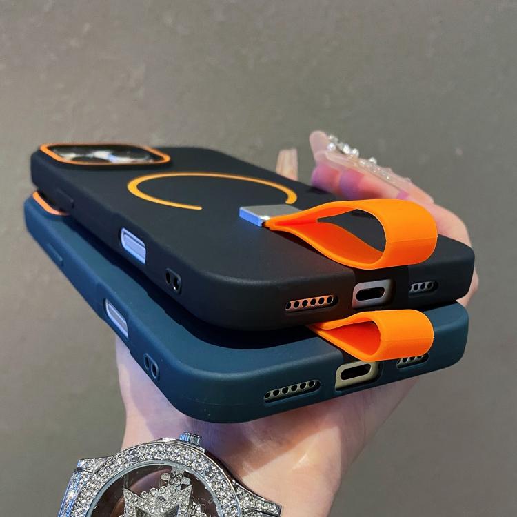 Coque de téléphone magnétique en TPU effet peau avec sangle en silicone, pour iPhone 13, pour iPhone 12 / 12 Pro, pour iPhone 12 Pro Max, pour iPhone 11 Pro Max, pour iPhone 11, pour iPhone 11 Pro