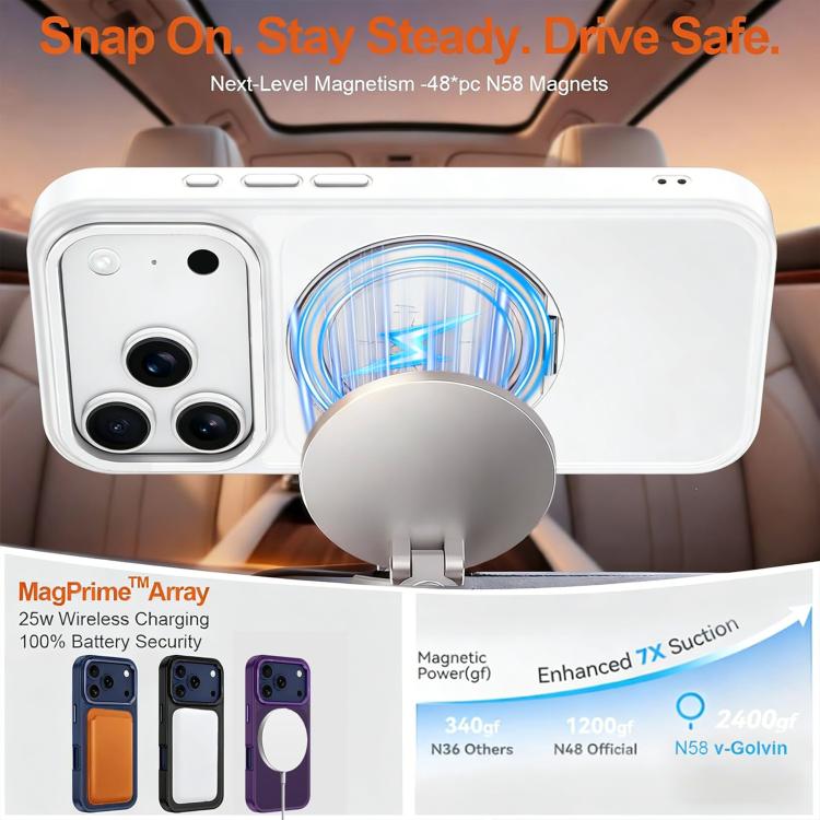 Coque de téléphone magnétique XDcase YADUN avec béquille rotative, pour iPhone 17 Pro Max, pour iPhone 17 Pro