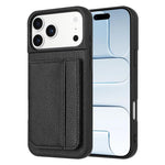 Coque de téléphone à motif litchi avec porte-cartes magnétique, Pour iPhone 17 Pro Max, Pour iPhone 17 Pro
