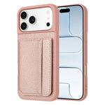 Coque de téléphone à motif litchi avec porte-cartes magnétique, Pour iPhone 17 Pro Max, Pour iPhone 17 Pro