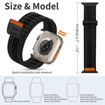xDfind Bracelet de montre en nylon tissé à boucle auto-agrippante, pour Apple Watch 42 / 44 / 45 / 46 / 49 mm, pour Apple Watch 38 / 40 / 41 / S11 42 mm