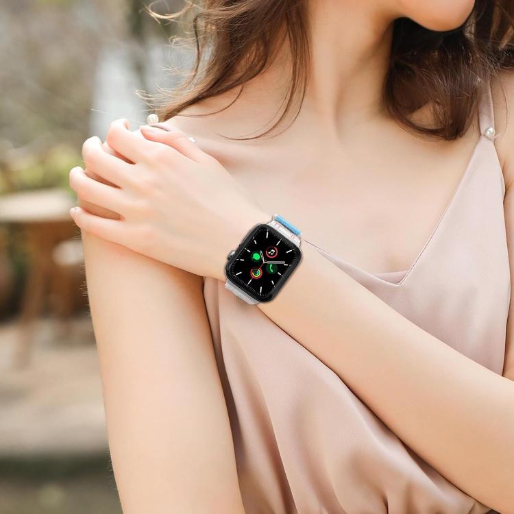 xDfind Bracelet de montre en nylon tissé à boucle auto-agrippante, pour Apple Watch 42 / 44 / 45 / 46 / 49 mm, pour Apple Watch 38 / 40 / 41 / S11 42 mm