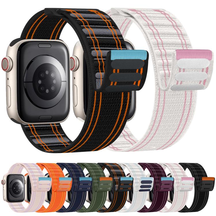 xDfind Bracelet de montre en nylon tissé à boucle auto-agrippante, pour Apple Watch 42 / 44 / 45 / 46 / 49 mm, pour Apple Watch 38 / 40 / 41 / S11 42 mm