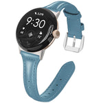 xDfind Slim Genuine Leather Watch Band, For Google Pixel Watch 4 / 3 45mm, For Google Pixel Watch 4 / 3 / 2 / 1 41mm