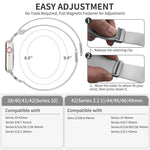xDfind Bracelet de montre à boucle magnétique tressée en nylon à nœud chinois, pour Apple Watch 42 / 44 / 45 / 46 / 49mm, pour Apple Watch 38 / 40 / 41 / S11 42mm