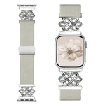 xDfind Bracelet de montre à boucle magnétique tressée en nylon à nœud chinois, pour Apple Watch 42 / 44 / 45 / 46 / 49mm, pour Apple Watch 38 / 40 / 41 / S11 42mm