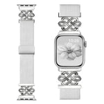 xDfind Bracelet de montre à boucle magnétique tressée en nylon à nœud chinois, pour Apple Watch 42 / 44 / 45 / 46 / 49mm, pour Apple Watch 38 / 40 / 41 / S11 42mm