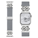 xDfind Bracelet de montre à boucle magnétique tressée en nylon à nœud chinois, pour Apple Watch 42 / 44 / 45 / 46 / 49mm, pour Apple Watch 38 / 40 / 41 / S11 42mm
