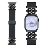 xDfind Bracelet de montre à boucle magnétique tressée en nylon à nœud chinois, pour Apple Watch 42 / 44 / 45 / 46 / 49mm, pour Apple Watch 38 / 40 / 41 / S11 42mm