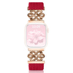 xDfind Bracelet de montre en nylon tressé arc-en-ciel avec nœud chinois et boucle magnétique, pour Apple Watch 42 / 44 / 45 / 46 / 49 mm, pour Apple Watch 38 / 40 / 41 / S11 42 mm