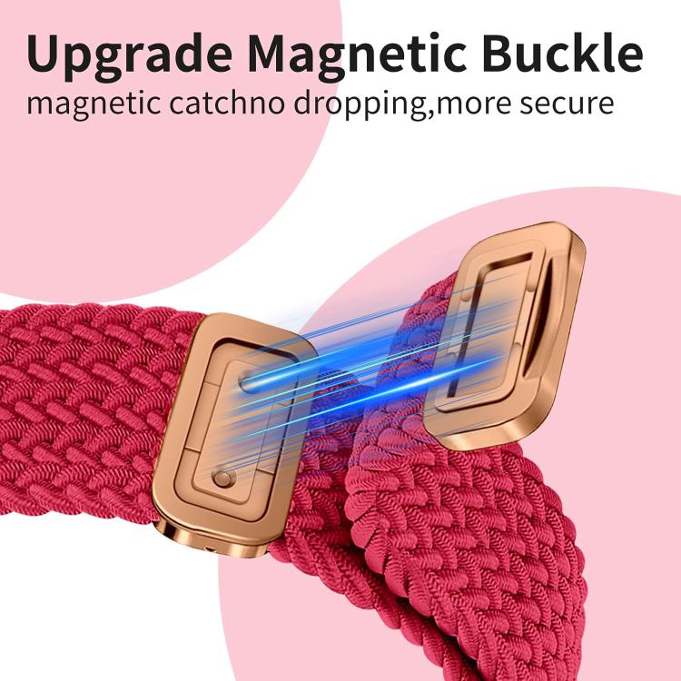 xDfind Bracelet de montre en nylon tressé arc-en-ciel avec nœud chinois et boucle magnétique, pour Apple Watch 42 / 44 / 45 / 46 / 49 mm, pour Apple Watch 38 / 40 / 41 / S11 42 mm