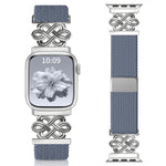 xDfind Bracelet de montre en nylon tressé arc-en-ciel avec nœud chinois et boucle magnétique, pour Apple Watch 42 / 44 / 45 / 46 / 49 mm, pour Apple Watch 38 / 40 / 41 / S11 42 mm