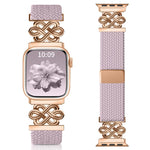 xDfind Bracelet de montre en nylon tressé arc-en-ciel avec nœud chinois et boucle magnétique, pour Apple Watch 42 / 44 / 45 / 46 / 49 mm, pour Apple Watch 38 / 40 / 41 / S11 42 mm