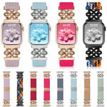 xDfind Bracelet de montre en nylon tressé arc-en-ciel avec nœud chinois et boucle magnétique, pour Apple Watch 42 / 44 / 45 / 46 / 49 mm, pour Apple Watch 38 / 40 / 41 / S11 42 mm