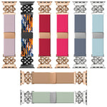 xDfind Bracelet de montre en nylon tressé arc-en-ciel avec nœud chinois et boucle magnétique, pour Apple Watch 42 / 44 / 45 / 46 / 49 mm, pour Apple Watch 38 / 40 / 41 / S11 42 mm