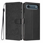 Étui de téléphone en cuir végétalien gaufré chat arbre avec rabat, pour iPhone 17e / 16e, pour iPhone 17 Pro Max, pour iPhone 17 Pro, pour iPhone 17, pour iPhone Air, pour iPhone 16 Pro Max