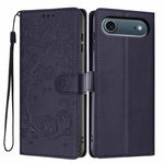 Étui de téléphone en cuir végétalien gaufré chat arbre avec rabat, pour iPhone 17e / 16e, pour iPhone 17 Pro Max, pour iPhone 17 Pro, pour iPhone 17, pour iPhone Air, pour iPhone 16 Pro Max