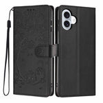 Étui de téléphone en cuir vegan gaufré chat arbre, pour iPhone 16 Pro, pour iPhone 16 Plus, pour iPhone 16, pour iPhone 15 Pro Max, pour iPhone 15 Pro, pour iPhone 15 Plus