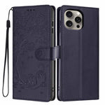 Étui de téléphone en cuir vegan gaufré chat arbre, pour iPhone 16 Pro, pour iPhone 16 Plus, pour iPhone 16, pour iPhone 15 Pro Max, pour iPhone 15 Pro, pour iPhone 15 Plus