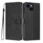 Étui de téléphone en cuir vegan gaufré chat arbre, pour iPhone 16 Pro, pour iPhone 16 Plus, pour iPhone 16, pour iPhone 15 Pro Max, pour iPhone 15 Pro, pour iPhone 15 Plus