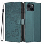 Étui de téléphone en cuir vegan gaufré chat arbre, pour iPhone 16 Pro, pour iPhone 16 Plus, pour iPhone 16, pour iPhone 15 Pro Max, pour iPhone 15 Pro, pour iPhone 15 Plus