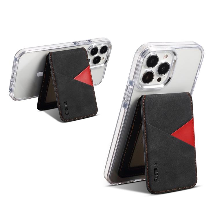 ESEBLE S1 Étui magnétique pour téléphone portable avec porte-cartes RFID en similicuir texturé de style rétro
