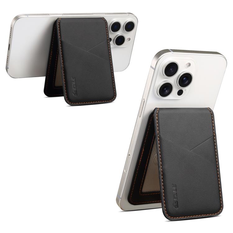 ESEBLE S2 Texture Cuir Synthétique Magnétique RFID Support pour Cartes de Téléphone Portable