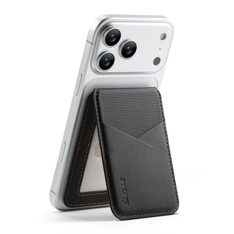 ESEBLE S3 Coque de téléphone avec porte-cartes magnétique RFID, texture cuir synthétique et blocs de couleur