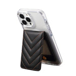 Support de cartes de téléphone portable pliable RFID ESEBLE, style adhésif, texture rhomboïde