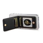 Support de cartes de téléphone portable pliable RFID ESEBLE, style adhésif, texture rhomboïde