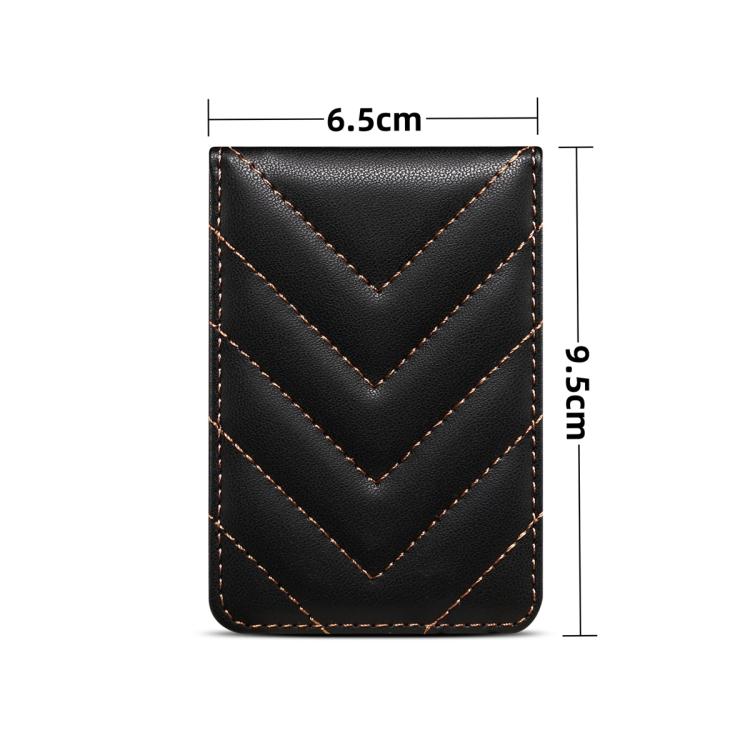 Support de cartes de téléphone portable pliable RFID ESEBLE, style adhésif, texture rhomboïde