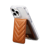 Support de cartes de téléphone portable pliable RFID ESEBLE, style adhésif, texture rhomboïde