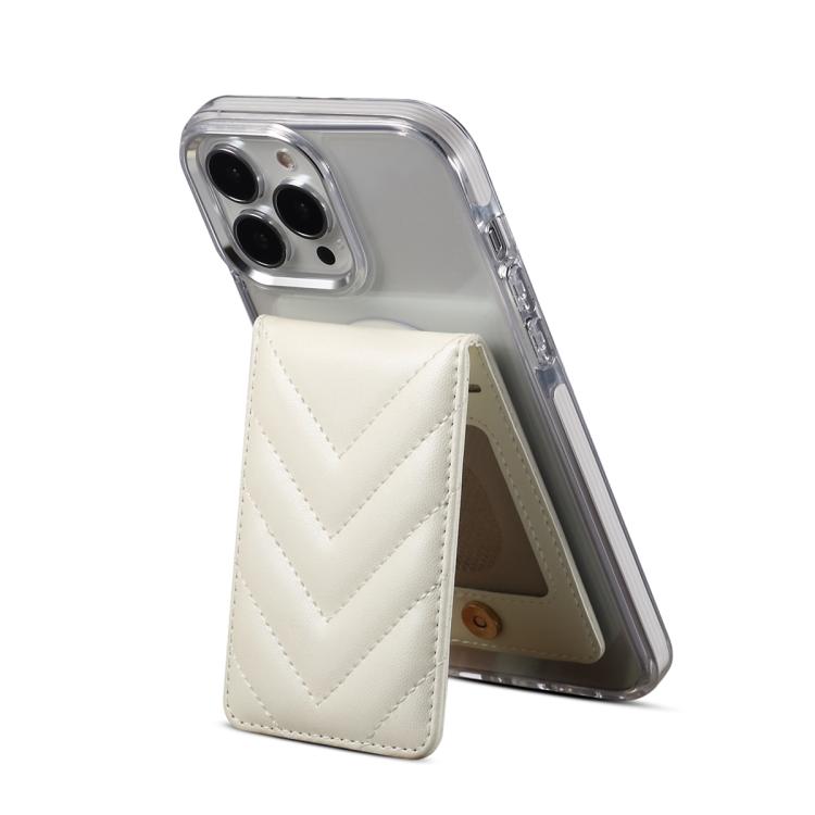 Support de cartes de téléphone portable pliable RFID ESEBLE, style adhésif, texture rhomboïde