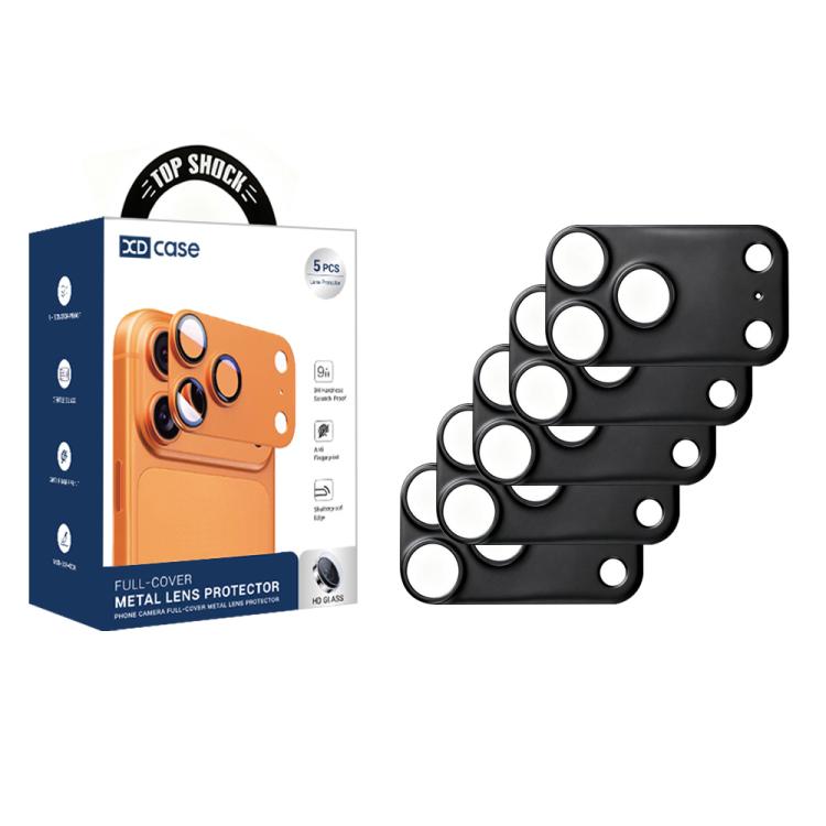 XDcase Lot de 5 protections d'objectif creuses en alliage de titane, pour iPhone 17 Pro Max, pour iPhone 17 Pro