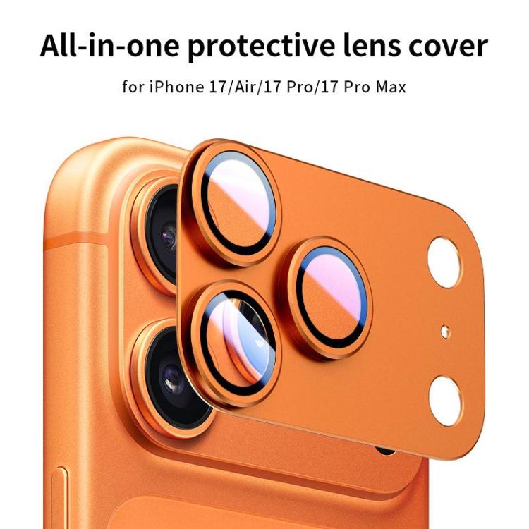 XDcase Film d'objectif d'appareil photo en métal givré à couverture complète 5 pièces, pour iPhone 17 Pro Max, pour iPhone 17 Pro