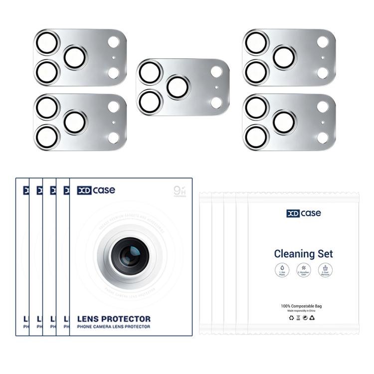 XDcase Film d'objectif d'appareil photo en métal givré à couverture complète 5 pièces, pour iPhone 17 Pro Max, pour iPhone 17 Pro