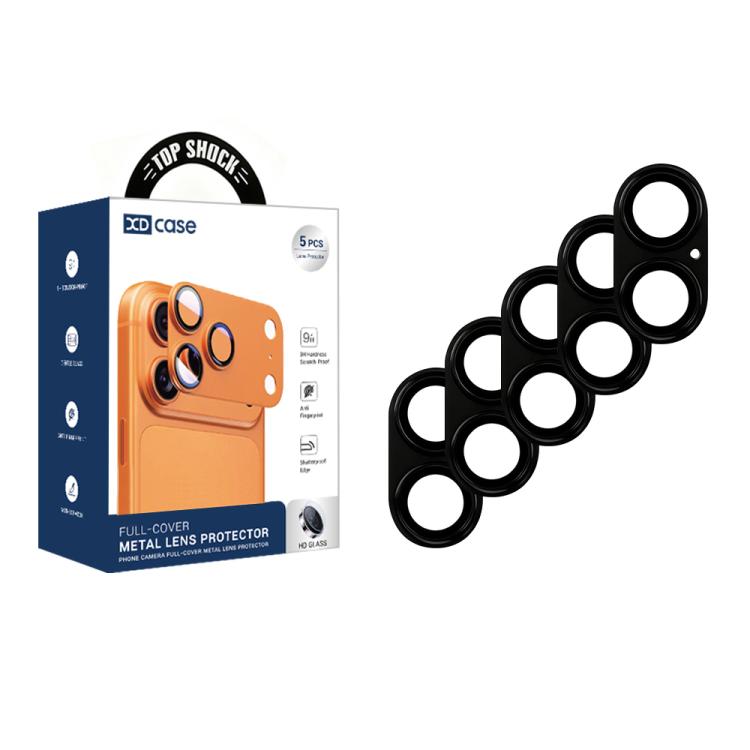 XDcase Lot de 5 films de protection en métal dépoli avec anneau d'objectif pour appareil photo, pour iPhone 17