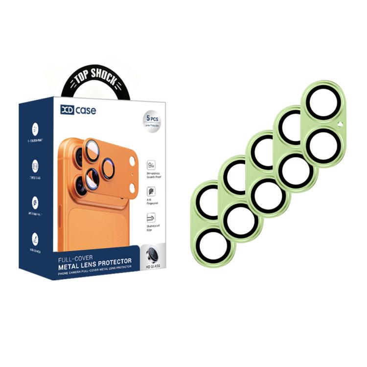 XDcase Lot de 5 films de protection en métal dépoli avec anneau d'objectif pour appareil photo, pour iPhone 17