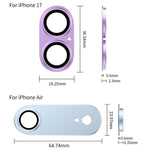 XDcase Lot de 5 films de protection en métal dépoli avec anneau d'objectif pour appareil photo, pour iPhone 17