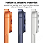 XDcase Lot de 5 films de protection en métal dépoli avec anneau d'objectif pour appareil photo, pour iPhone 17