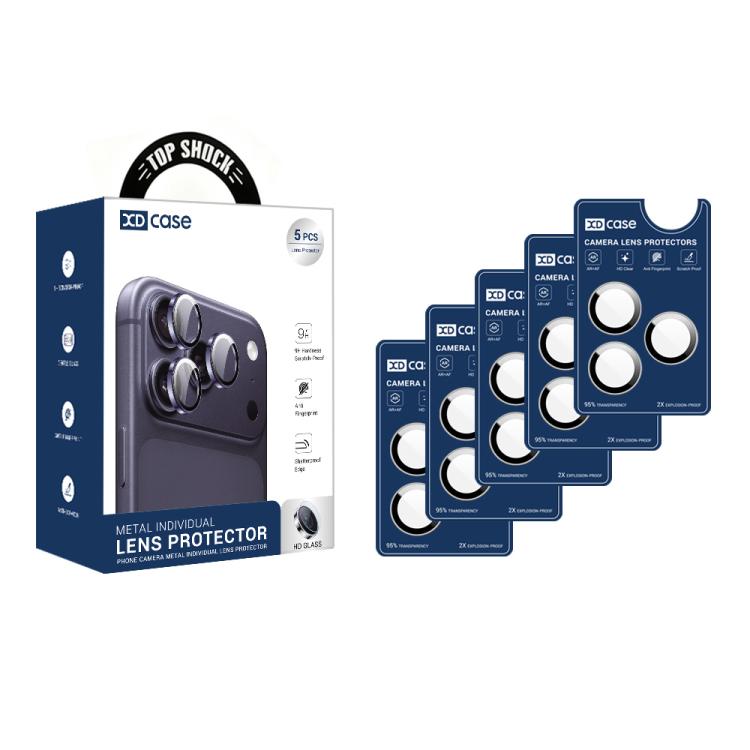 XDcase Lot de 5 protections d'objectif d'appareil photo Hawkeye AF + AR avec outil d'alignement, pour iPhone 17 Pro Max, pour iPhone 17 Pro