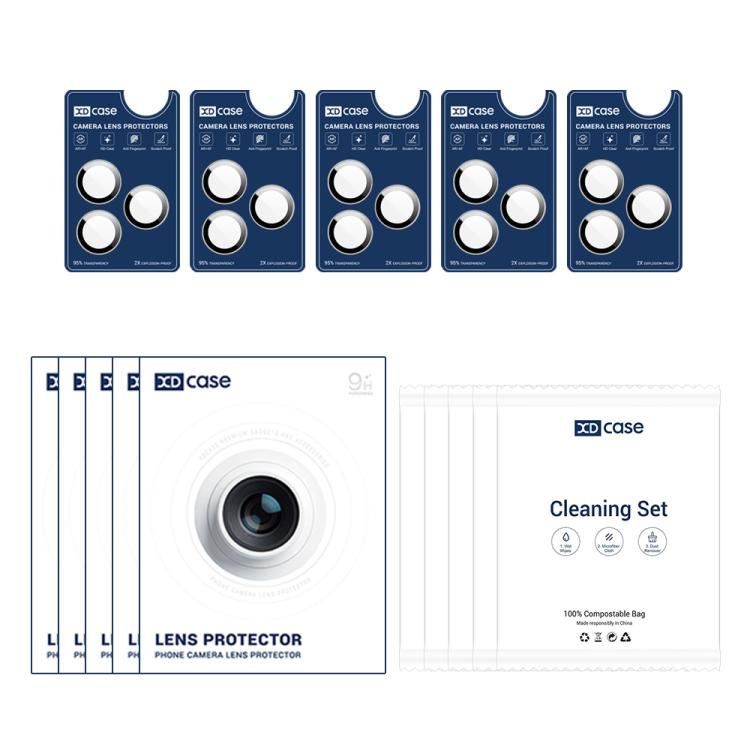 XDcase Lot de 5 protections d'objectif d'appareil photo Hawkeye AF + AR avec outil d'alignement, pour iPhone 17 Pro Max, pour iPhone 17 Pro