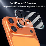 XDcase 5 films de protection en verre trempé pour caméra arrière avec sérigraphie intégrée, pour iPhone 17 Pro Max, pour iPhone 17 Pro, pour iPhone 17, pour iPhone Air