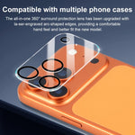 XDcase 5 films de protection en verre trempé pour caméra arrière avec sérigraphie intégrée, pour iPhone 17 Pro Max, pour iPhone 17 Pro, pour iPhone 17, pour iPhone Air